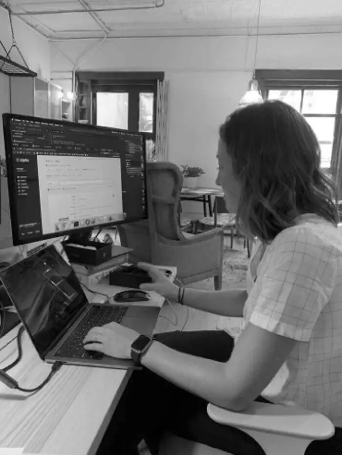 Person at workstation